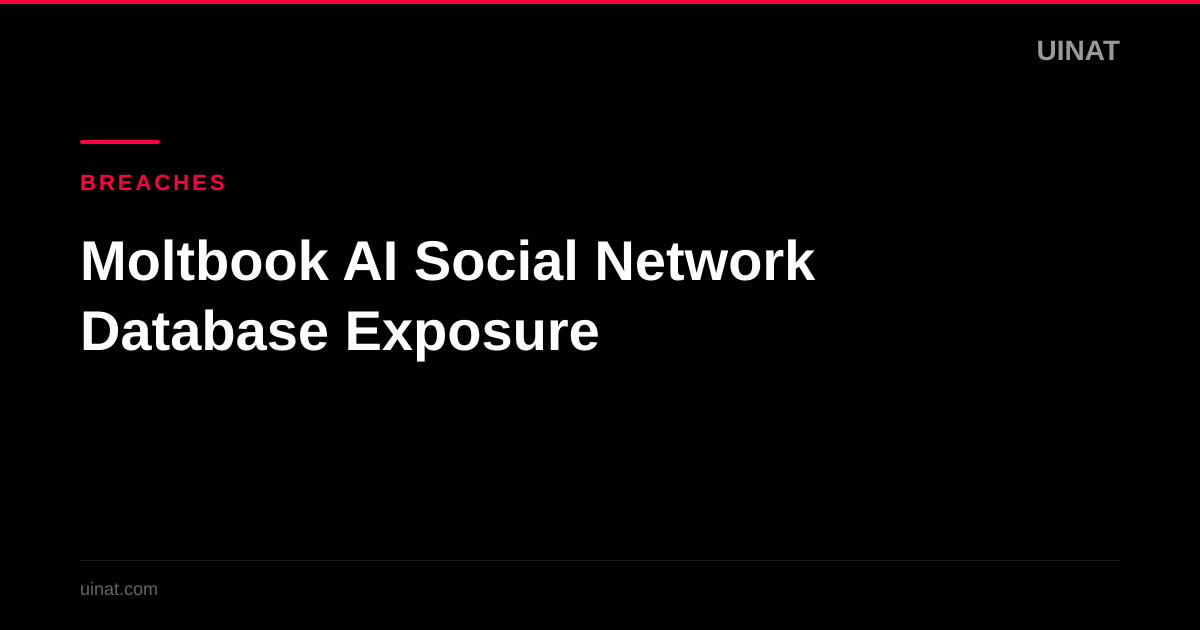 Moltbook AI Social Network Database Exposure