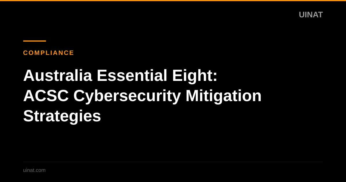 Australia Essential Eight: ACSC Cybersecurity Mitigation Strategies