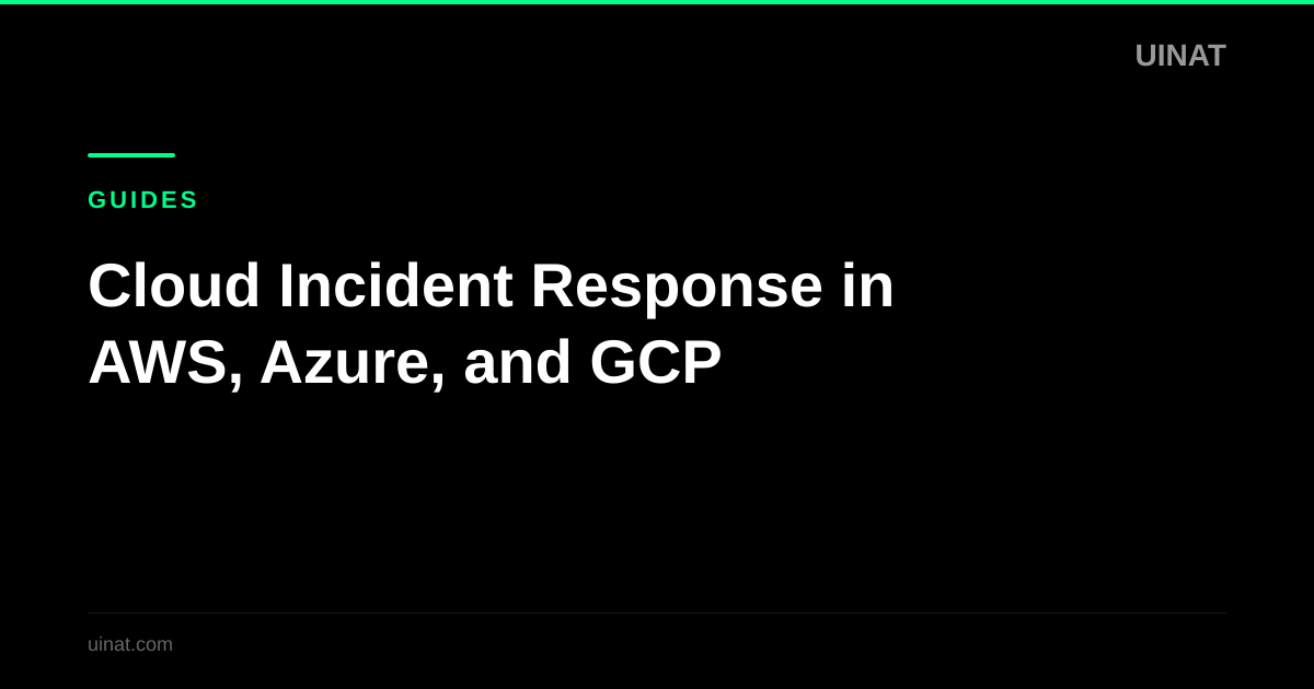 Cloud Incident Response in AWS, Azure, and GCP