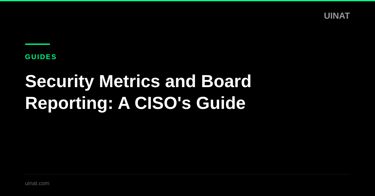Security Metrics and Board Reporting: A CISO's Guide