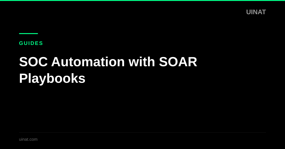 SOC Automation with SOAR Playbooks