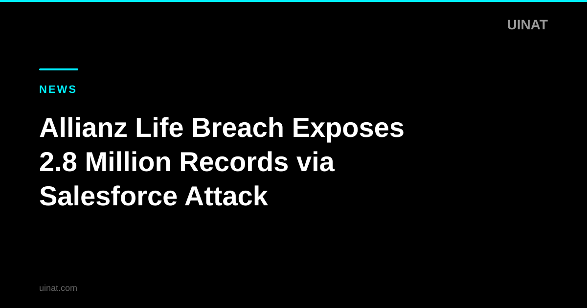Allianz Life Breach Exposes 2.8 Million Records via Salesforce Attack