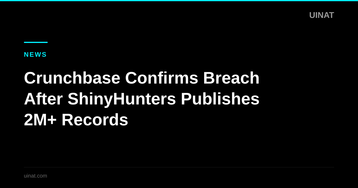 Crunchbase Confirms Breach After ShinyHunters Publishes 2M+ Records