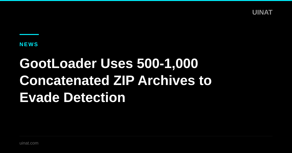 GootLoader Uses 500-1,000 Concatenated ZIP Archives to Evade Detection
