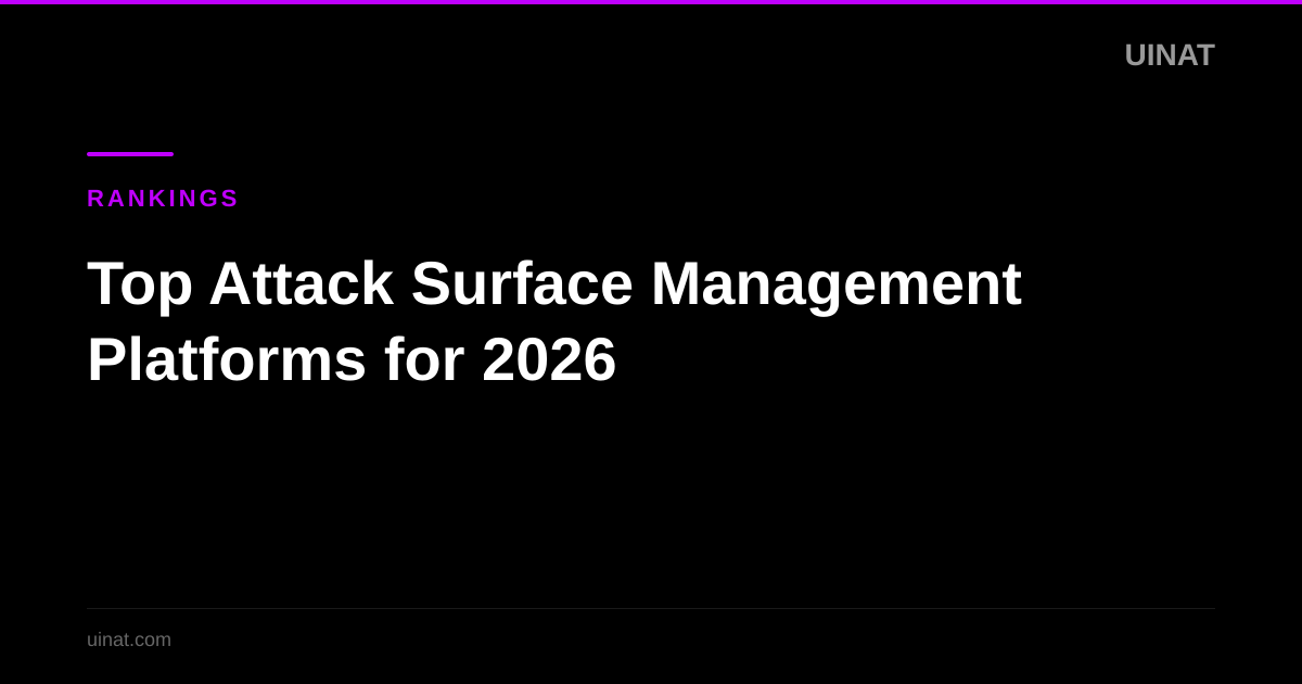 Top Attack Surface Management Platforms for 2026