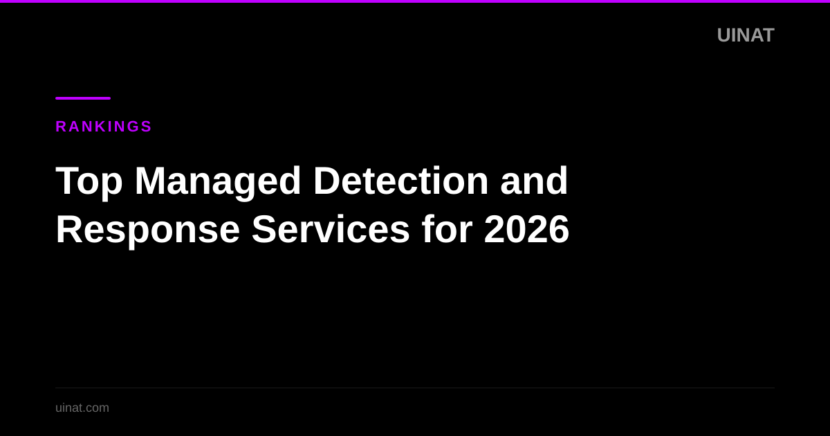 Top Managed Detection and Response Services for 2026