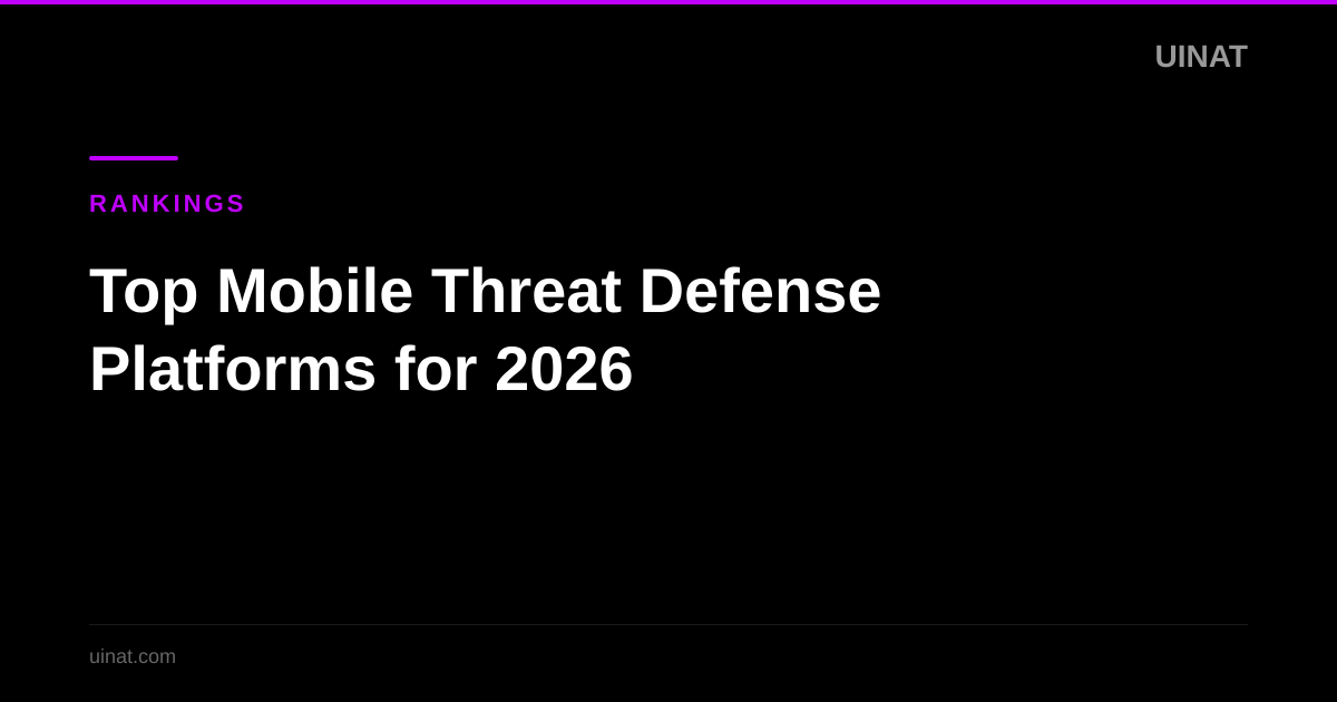 Top Mobile Threat Defense Platforms for 2026